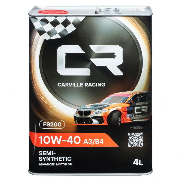 Канистра моторного масла Carville racing 10W-40 A3/B4 объёмом 4 литра фото 1