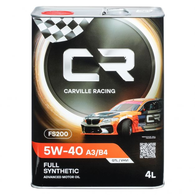 Канистра моторного масла Carville racing 5W-40 A3/B4 объёмом 4 литра фото 1